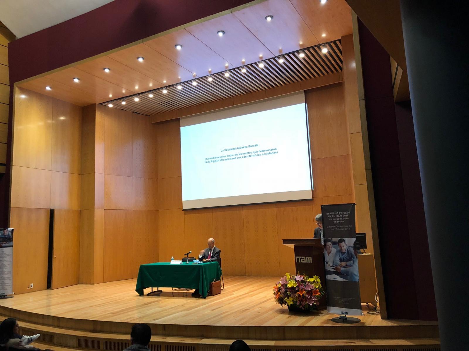 Ciclo de conferencias "Derecho privado en el ITAM 2018, un enfoque a los negocios”